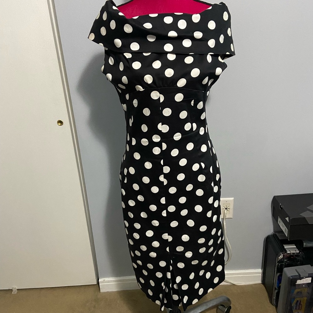 Anya ponorovskaya black white polka dot dress 12